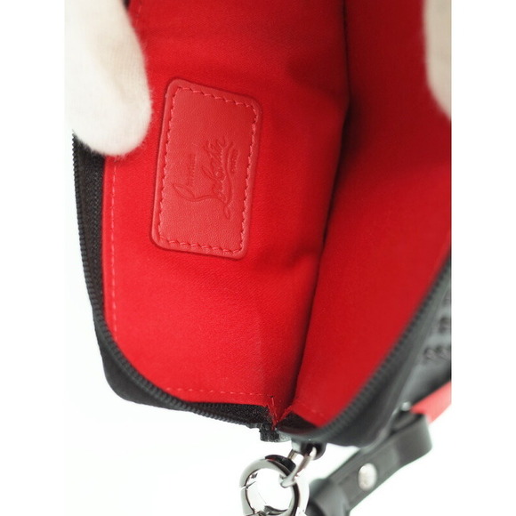 Christian Louboutin Loubilab spiked leather crossbody bag black - Picture 6 of 9